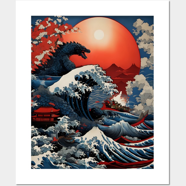 Kanagawa Monster Wall Art by Rogue Clone